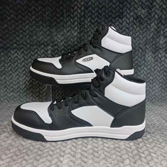 Keen Utility Overton Mid Men\'s Work Boots Shoes Carbon Toe White Black Size 12D main image 4